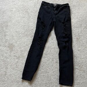 Stylish Black Distressed Women Jeans